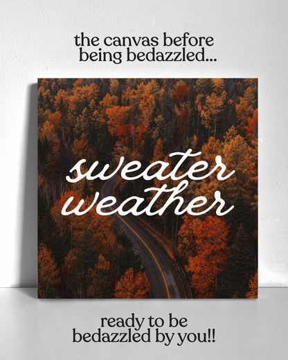 Sweater Weather Bedazzle Canvas Kit