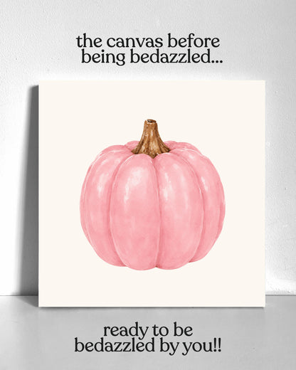 Pink Pumpkin Bedazzle Canvas Kit