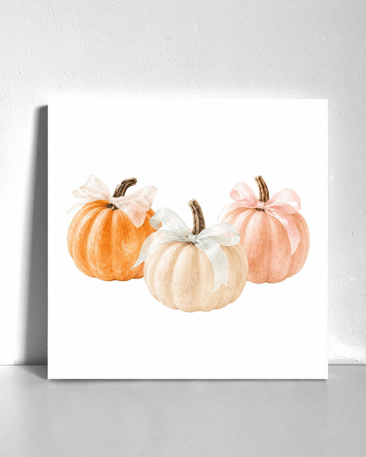 Pumpkin Bows Bedazzle Canvas Kit