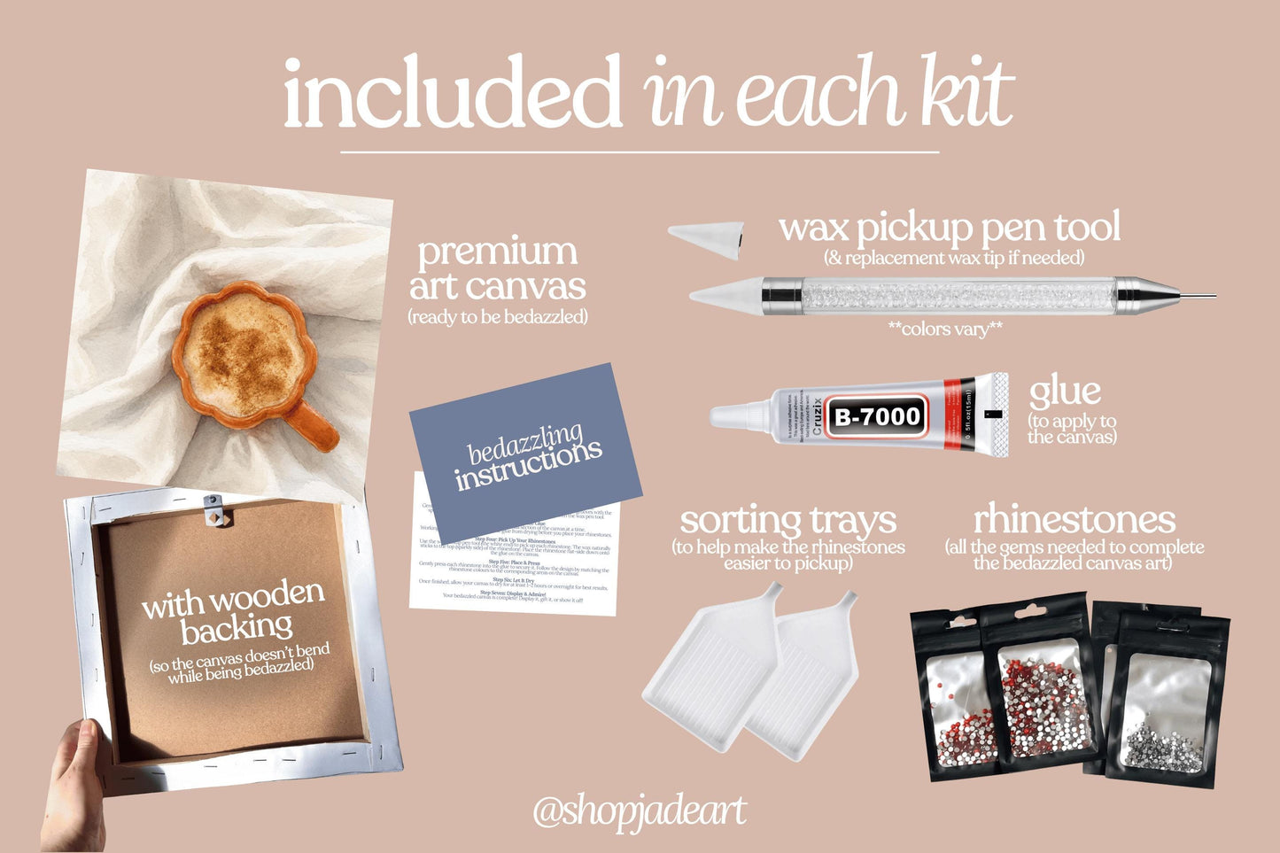 Cozy Fall Drink Bedazzle Canvas Kit