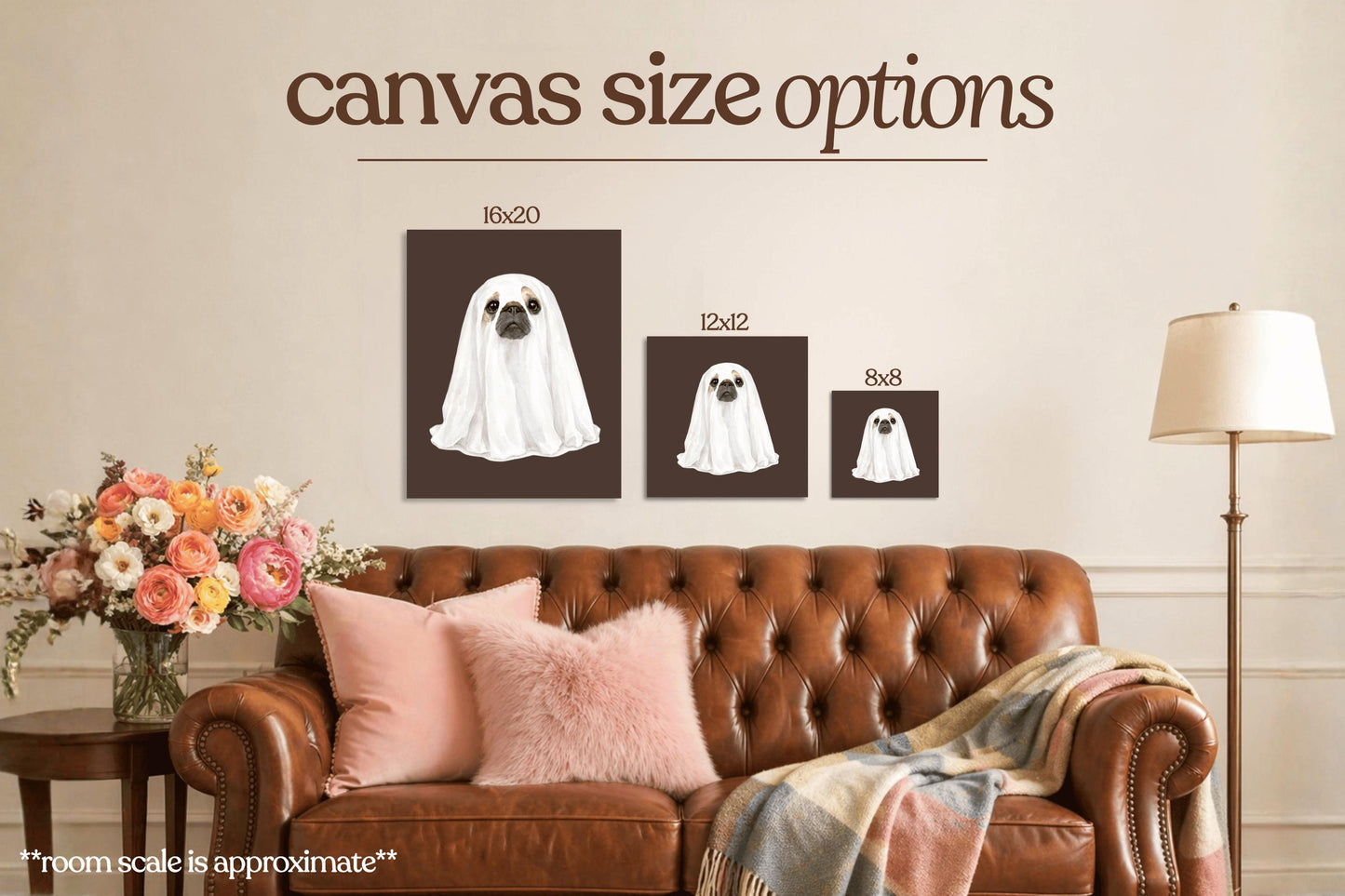 Spooky Pug Bedazzle Canvas Kit