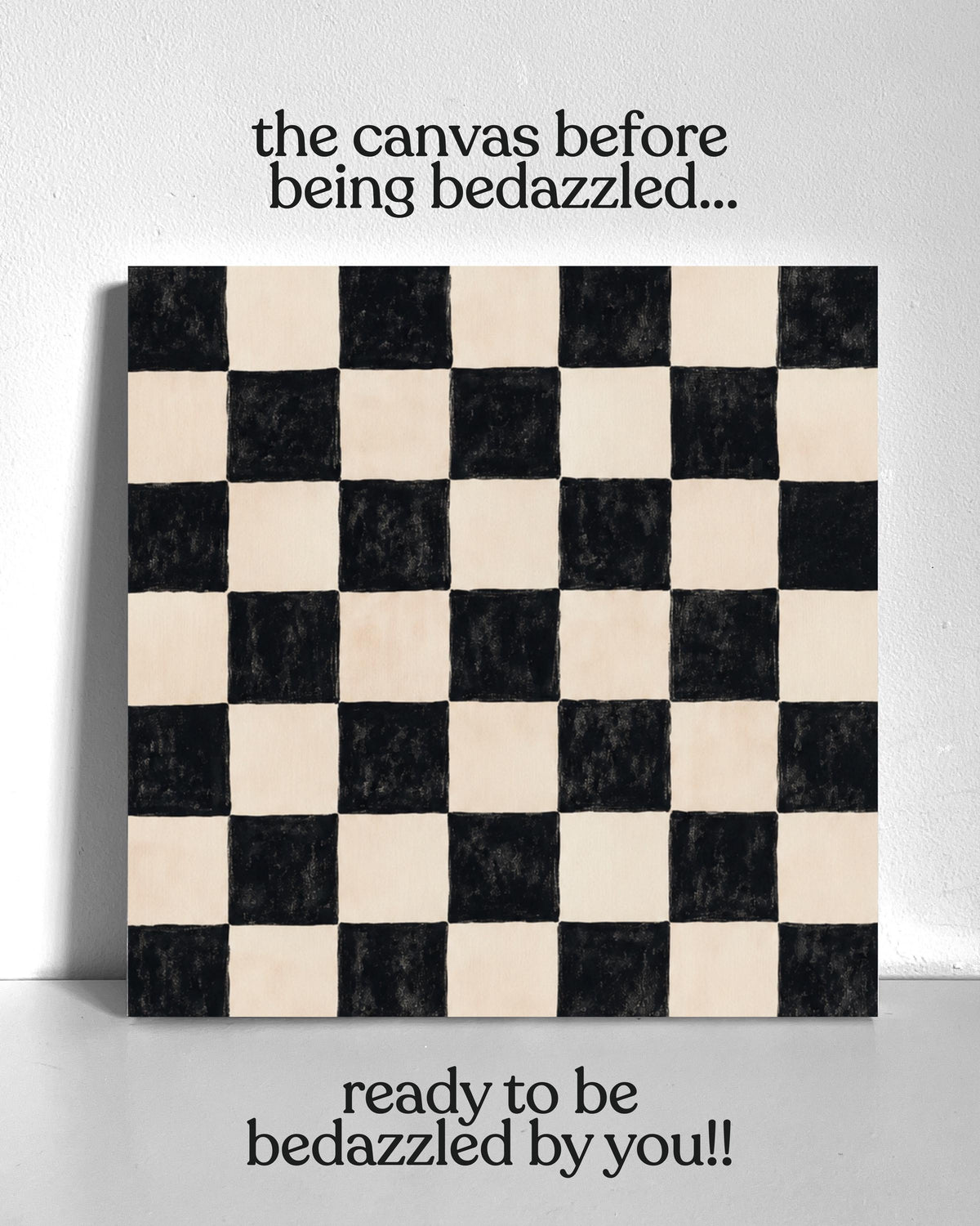 Checkered Bedazzle Canvas Kit