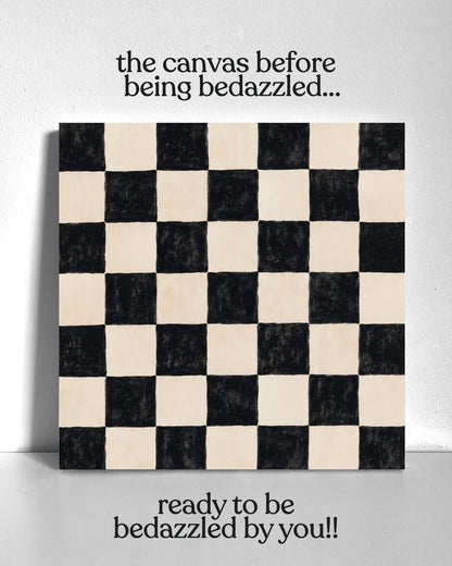Checkered Bedazzle Canvas Kit