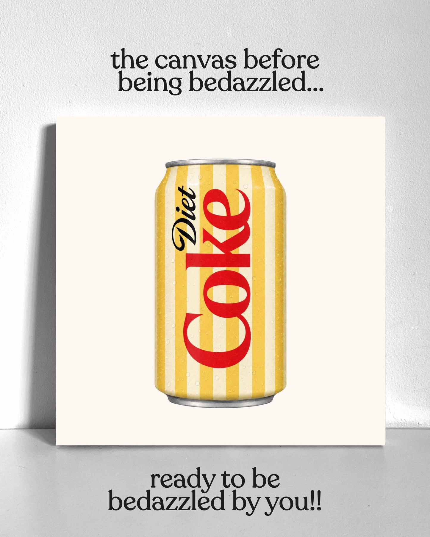 Yellow Diet Cola Bedazzle Canvas Kit