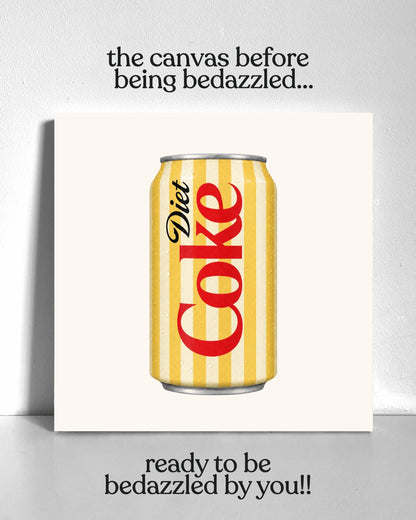 Yellow Diet Cola Bedazzle Canvas Kit