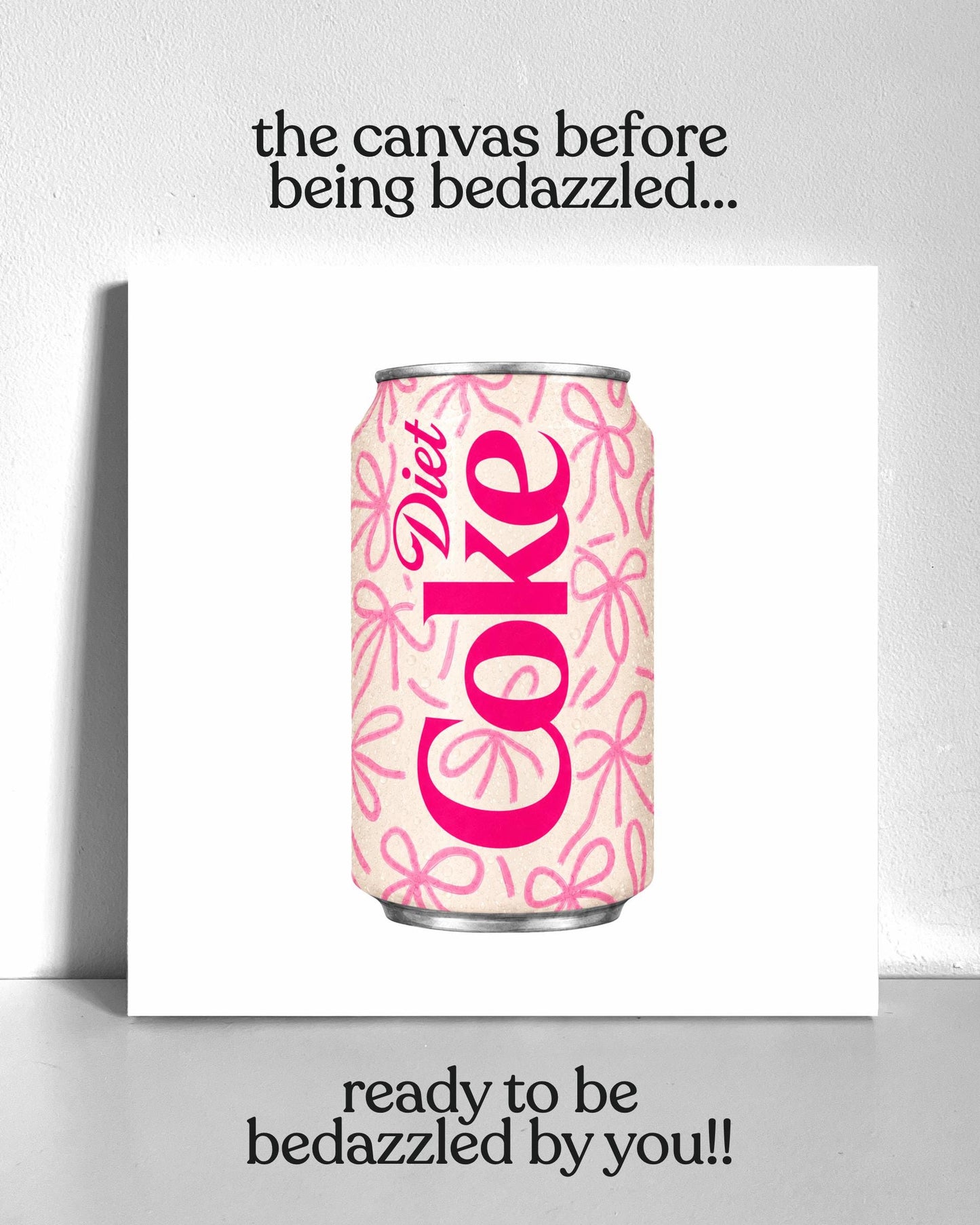 Bow Diet Cola Bedazzle Canvas Kit