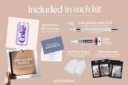 Iridescent Diet Cola Bedazzle Canvas Kit
