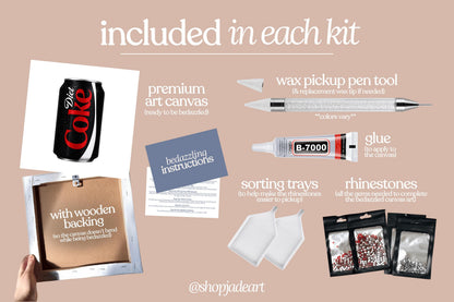 Black Diet Cola Bedazzle Canvas Kit
