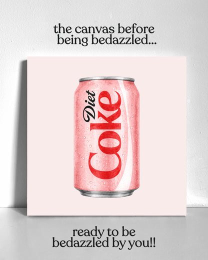 Pink Diet Cola Bedazzle Canvas Kit