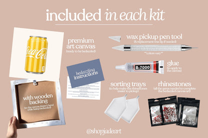 Yellow Soda Bedazzle Canvas Kit