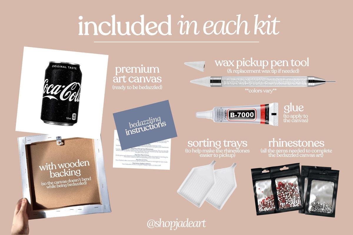 Black Soda Bedazzle Canvas Kit