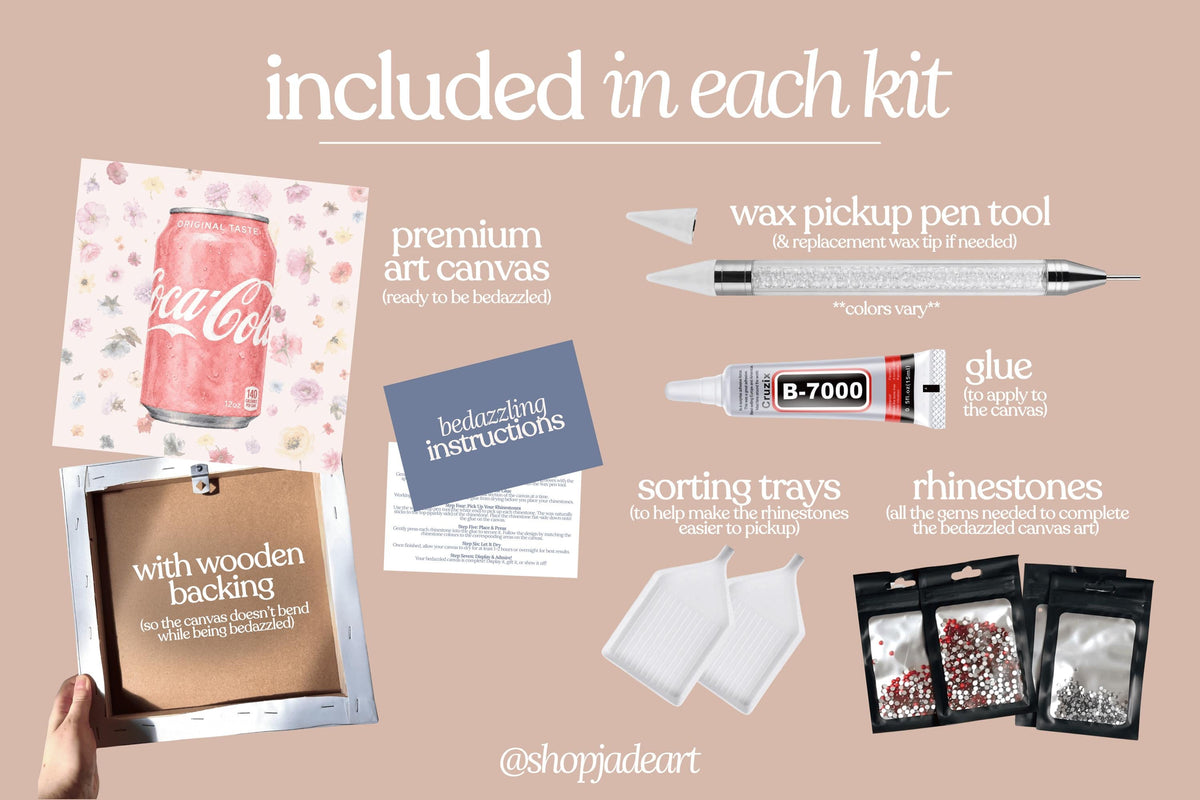 Pink Soda Bedazzle Canvas Kit