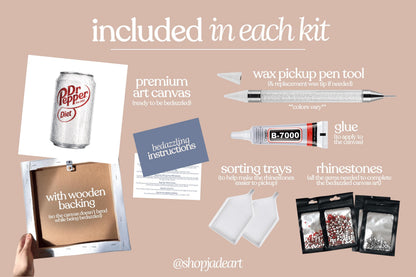 Diet Dr. Pepper Bedazzle Canvas Kit