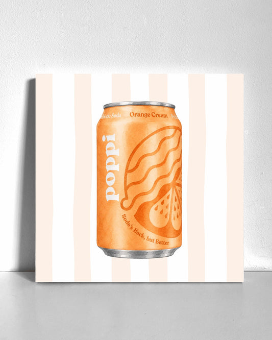 Orange Cream Poppi Bedazzle Canvas Kit