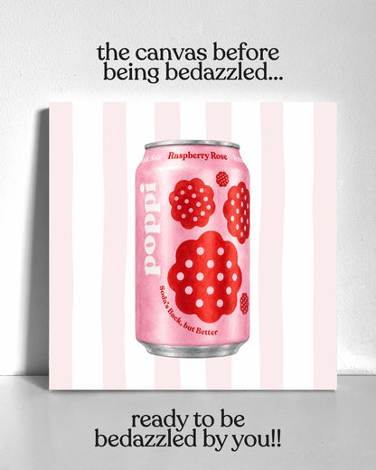 Raspberry Rose Poppi Bedazzle Canvas Kit