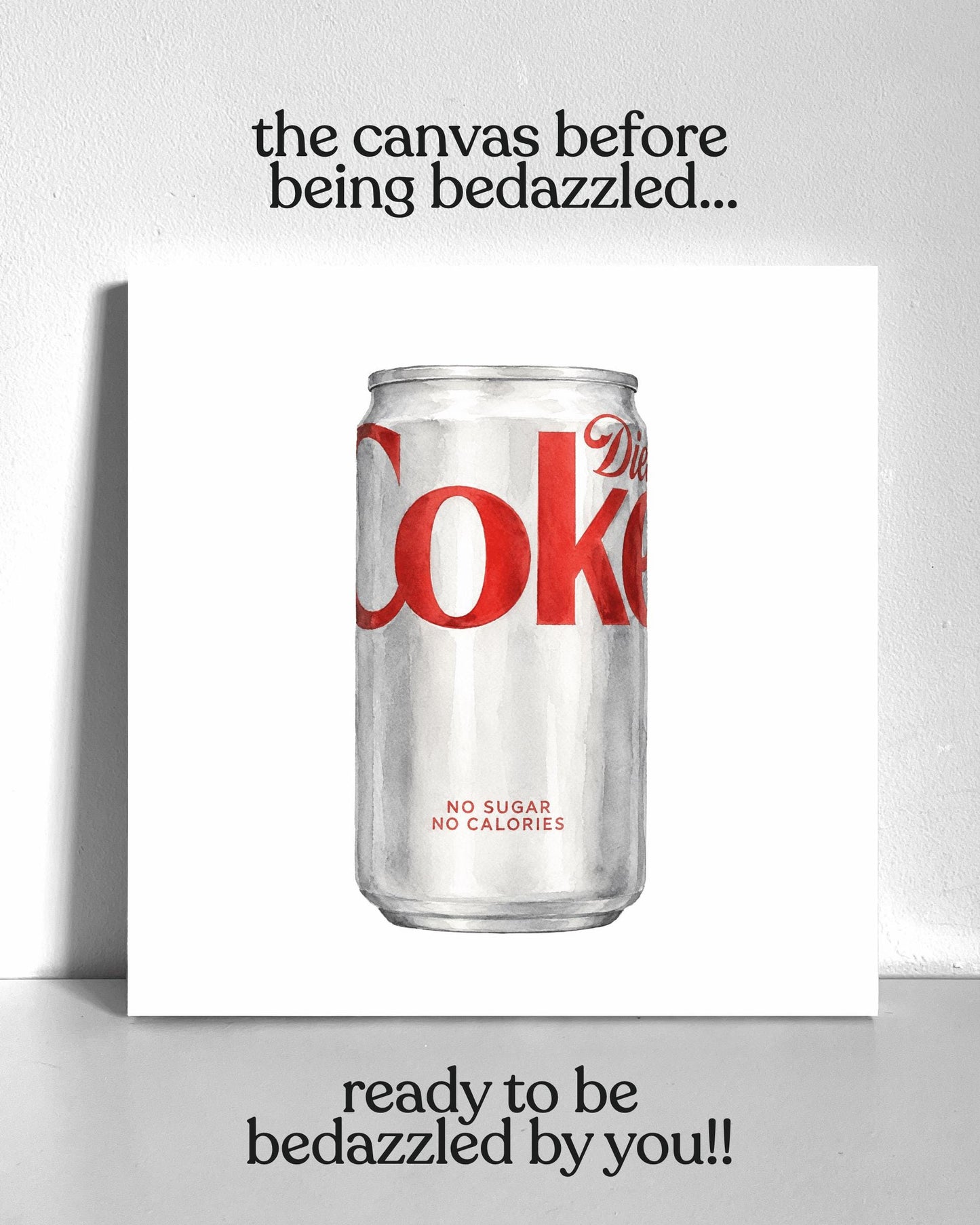 Minimal Diet Cola Bedazzle Canvas Kit