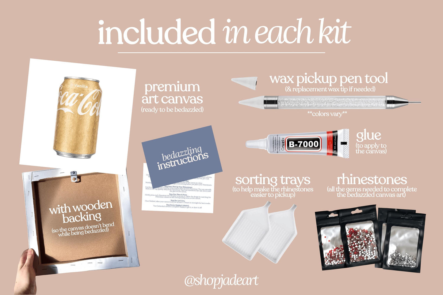 Vanilla Soda Bedazzle Canvas Kit