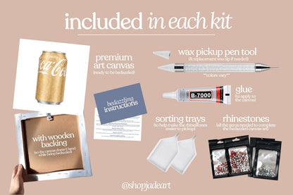 Vanilla Soda Bedazzle Canvas Kit