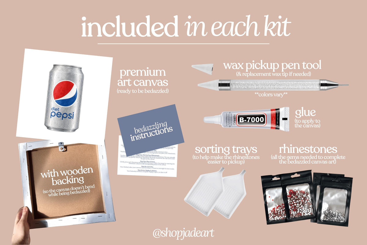 Diet Pop Bedazzle Canvas Kit