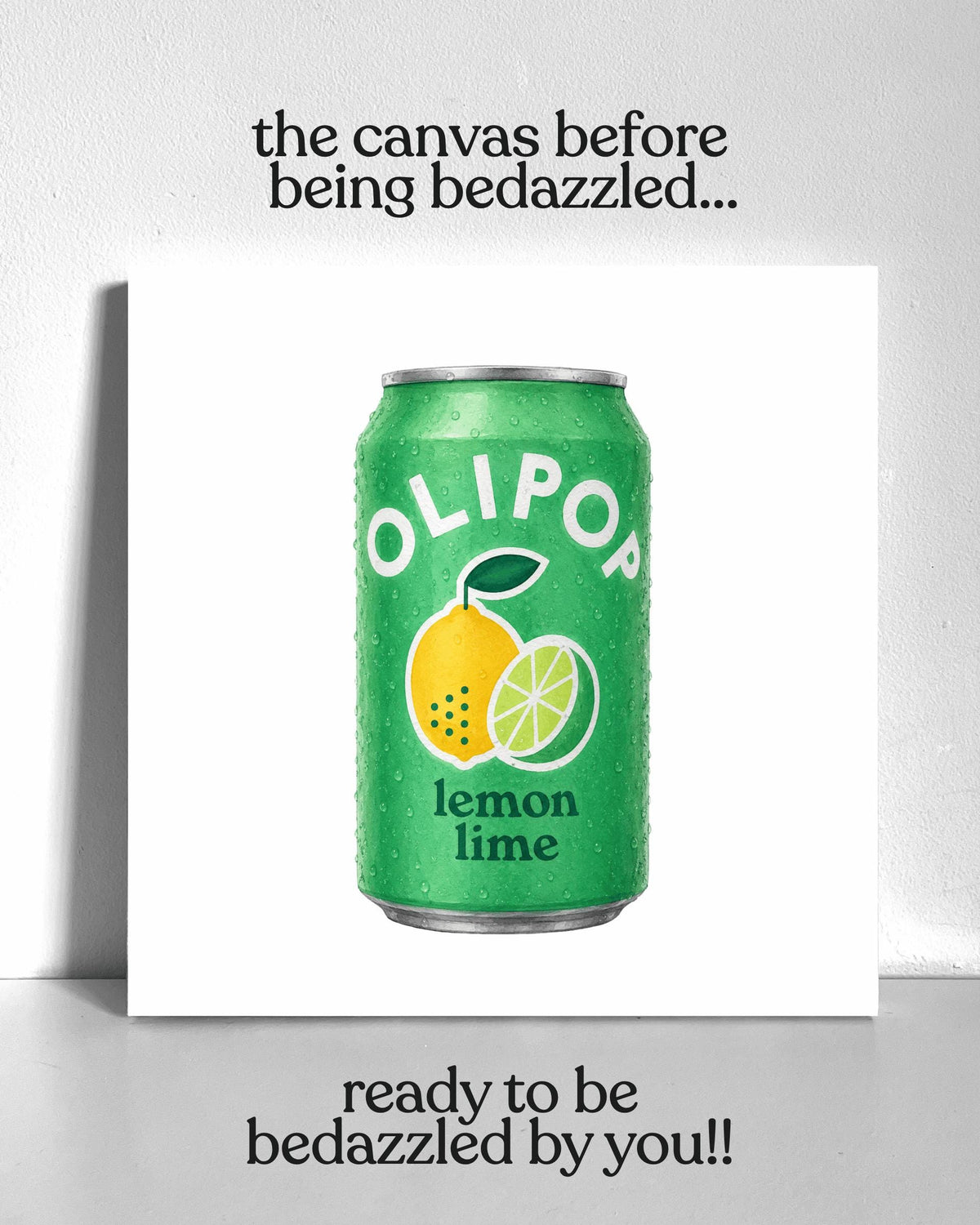 Lemon Lime Olipop Bedazzle Canvas Kit