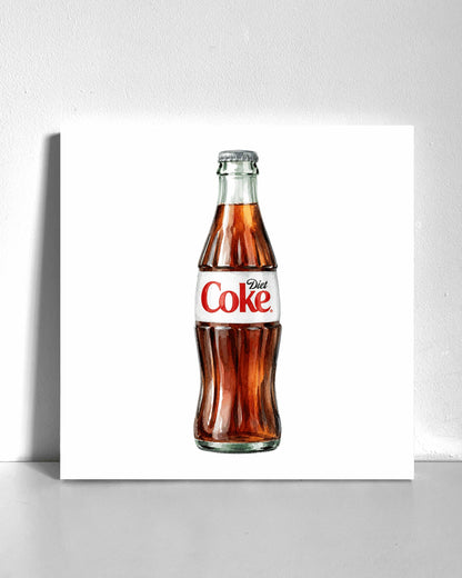 Diet Cola Glass Bottle Bedazzle Canvas Kit