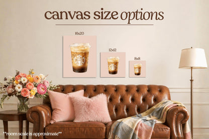 Iced Coffee Bedazzle Canvas Kit