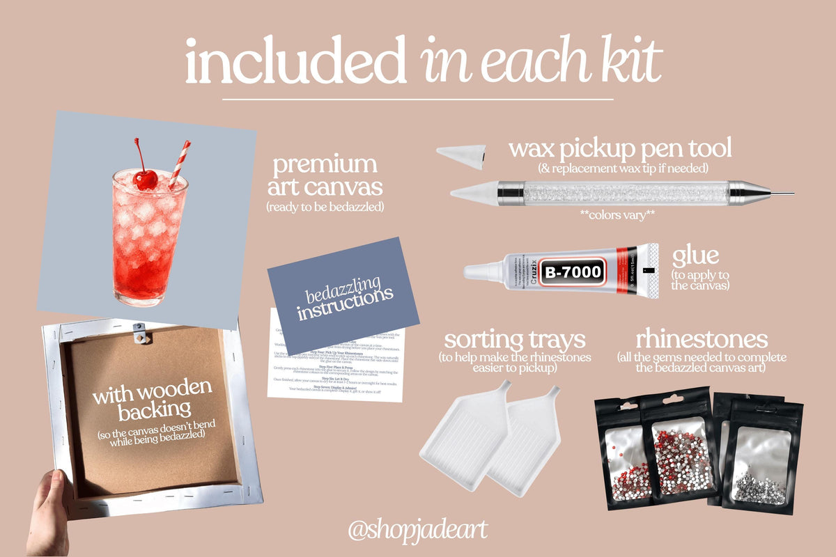 Iced Shirley Temple Bedazzle Canvas Kit