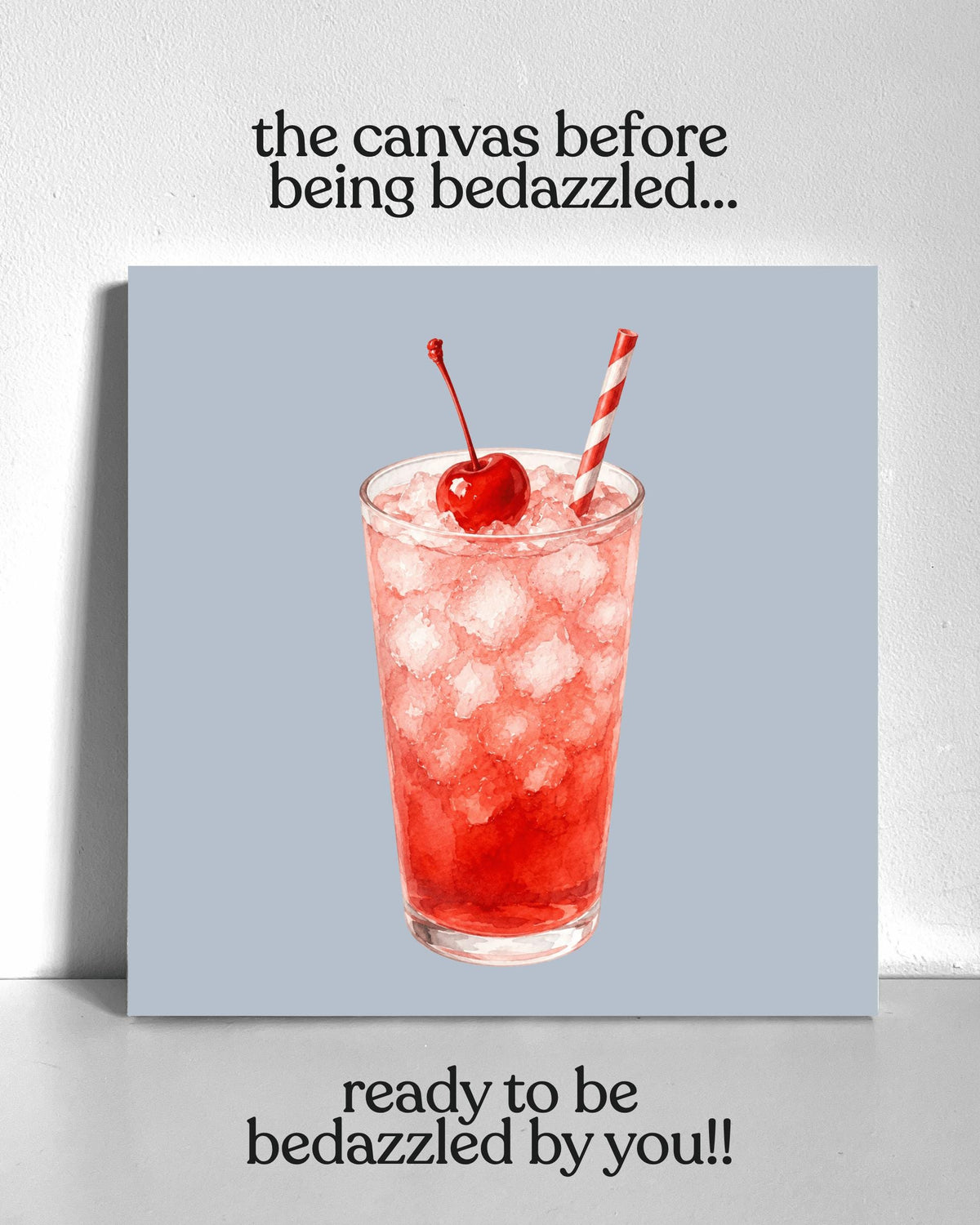 Iced Shirley Temple Bedazzle Canvas Kit