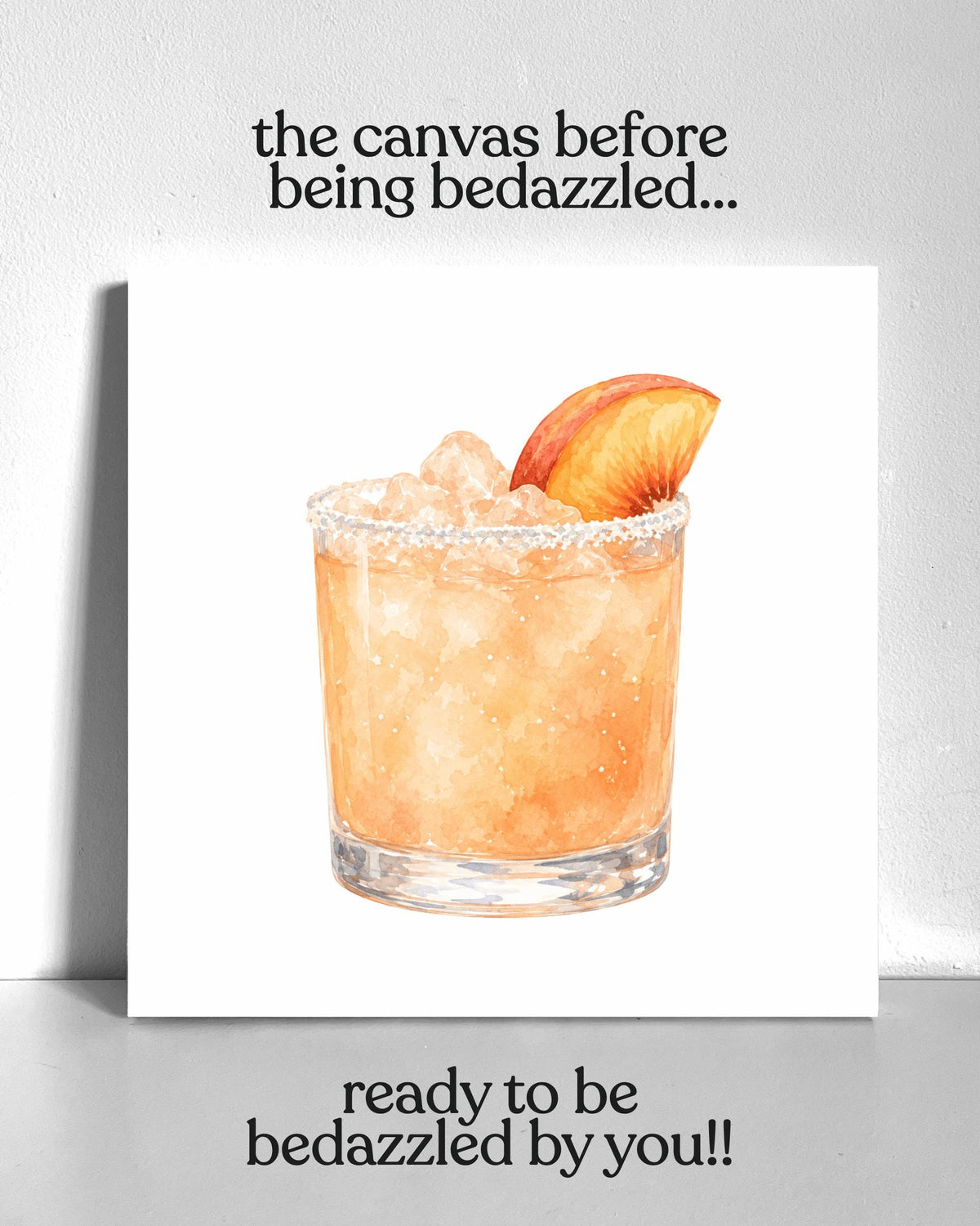Peach Drink Bedazzle Canvas Kit