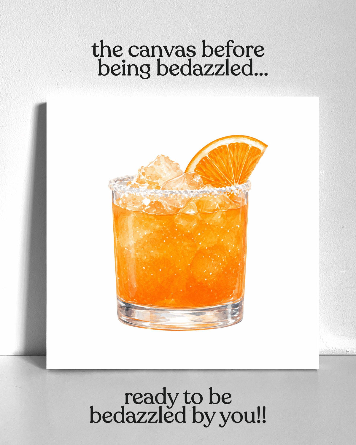 Orange Drink Bedazzle Canvas Kit