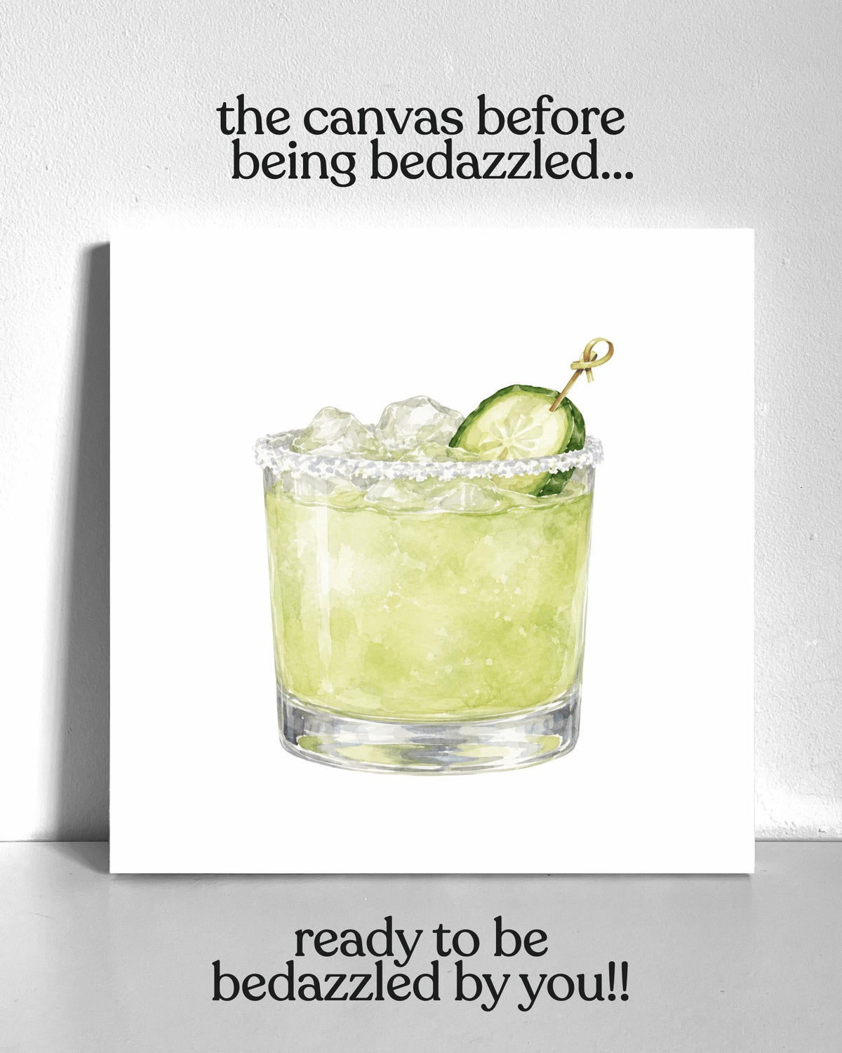 Cucumber Drink Bedazzle Canvas Kit
