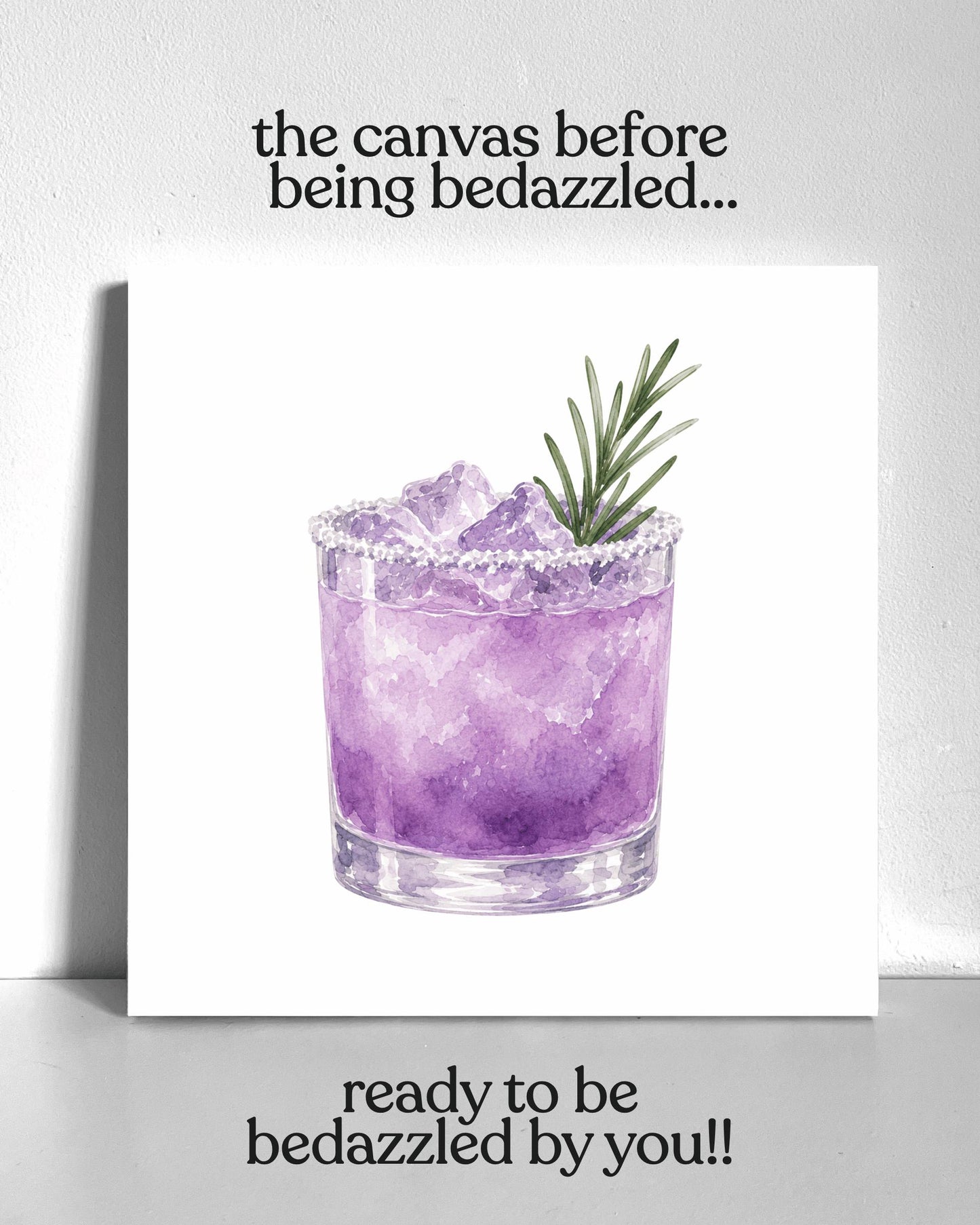 Lavender Drink Bedazzle Canvas Kit