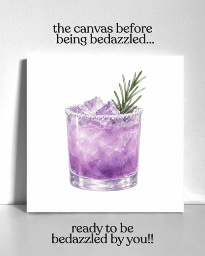 Lavender Drink Bedazzle Canvas Kit