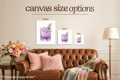 Lavender Drink Bedazzle Canvas Kit