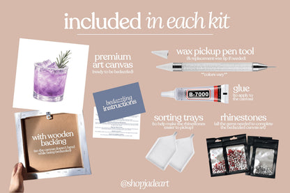 Lavender Drink Bedazzle Canvas Kit