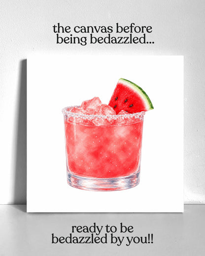 Watermelon Drink Bedazzle Canvas Kit