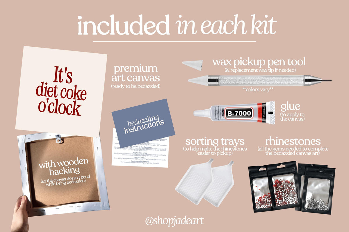 Diet Cola O'Clock Bedazzle Canvas Kit