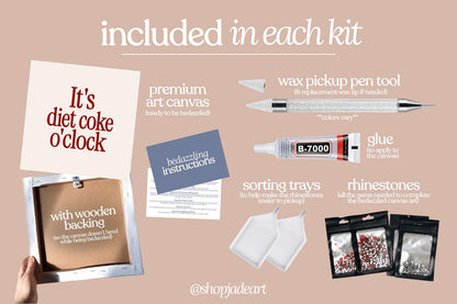 Diet Cola O'Clock Bedazzle Canvas Kit