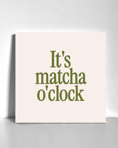 Matcha O'Clock Bedazzle Canvas Kit