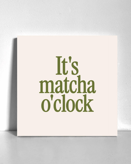 Matcha O'Clock Bedazzle Canvas Kit