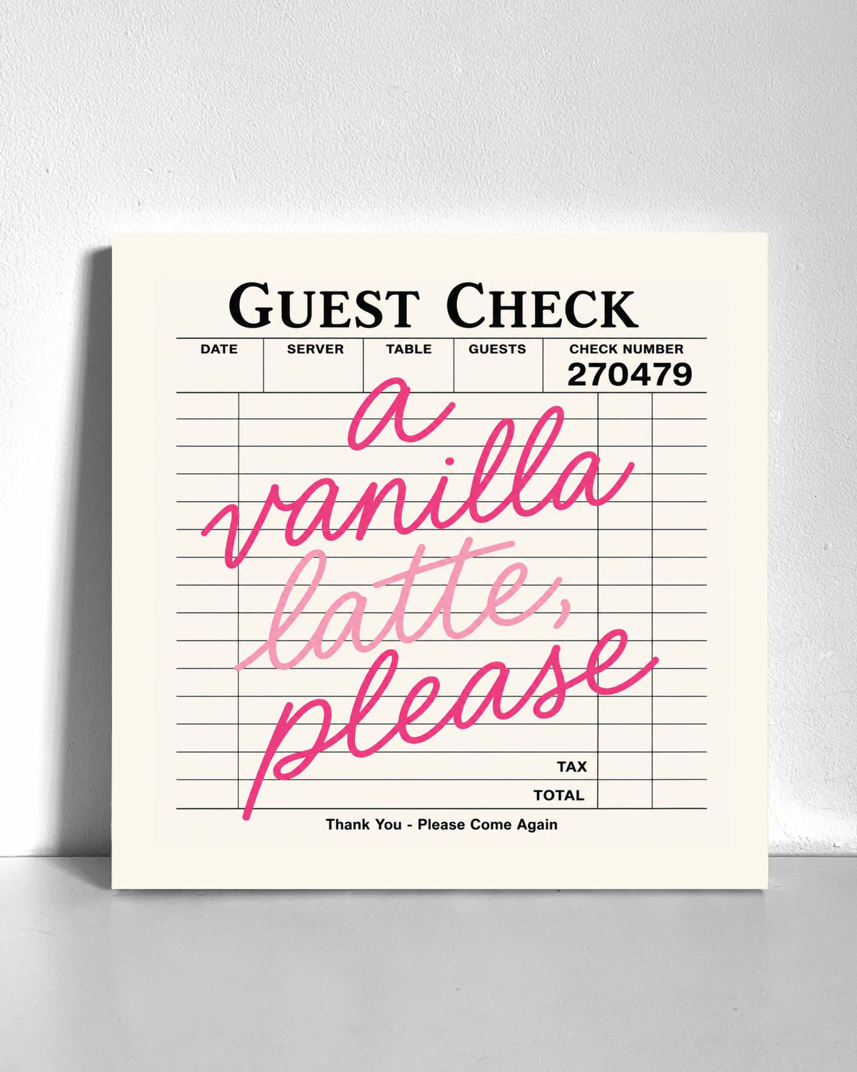 Vanilla Latte, Please Bedazzle Canvas Kit