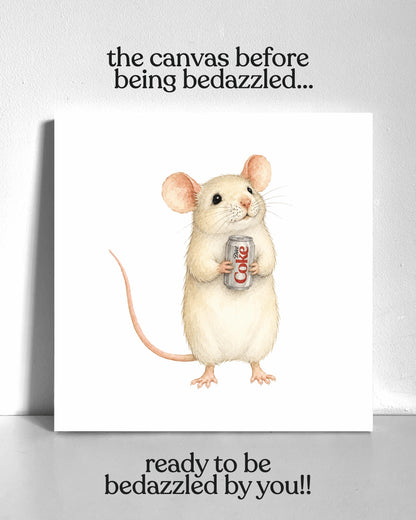 Diet Cola Mouse Bedazzle Canvas Kit