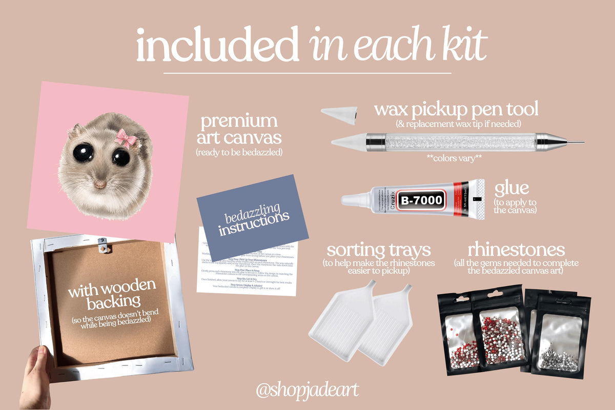 Sad Hamster Meme Bedazzle Canvas Kit
