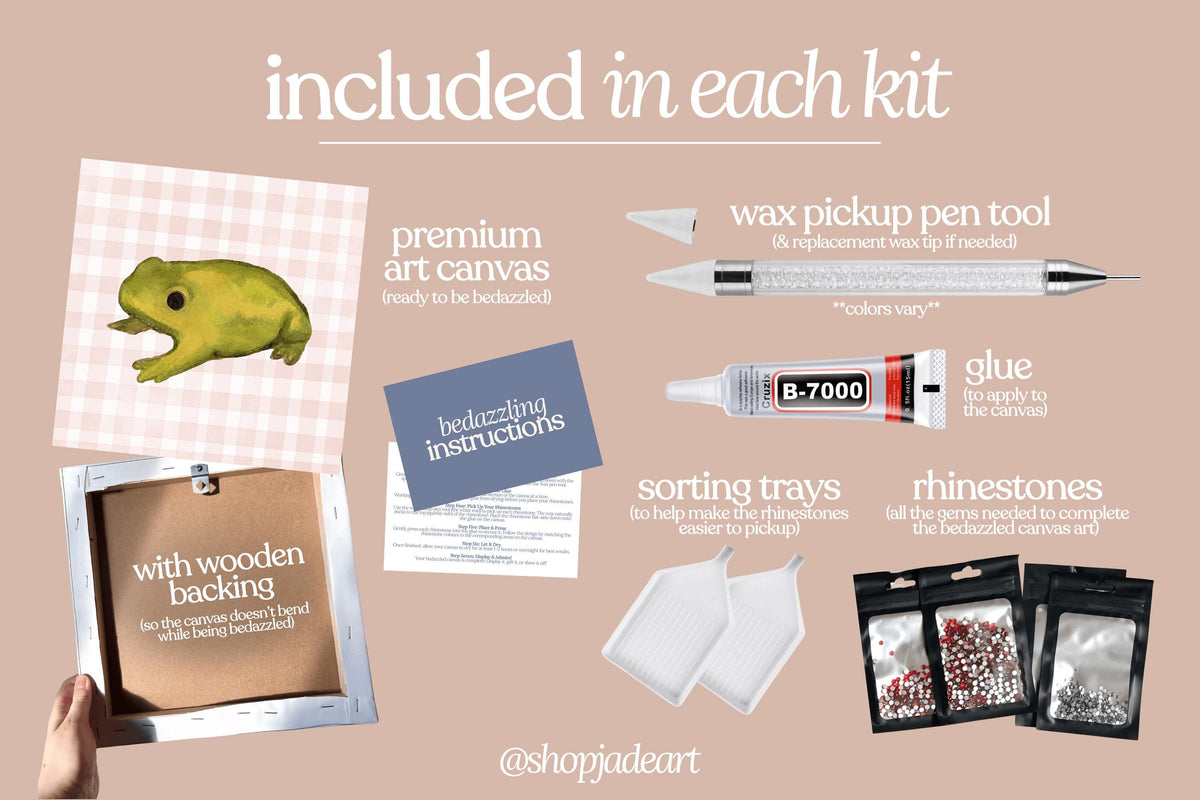 Frog Bedazzle Canvas Kit
