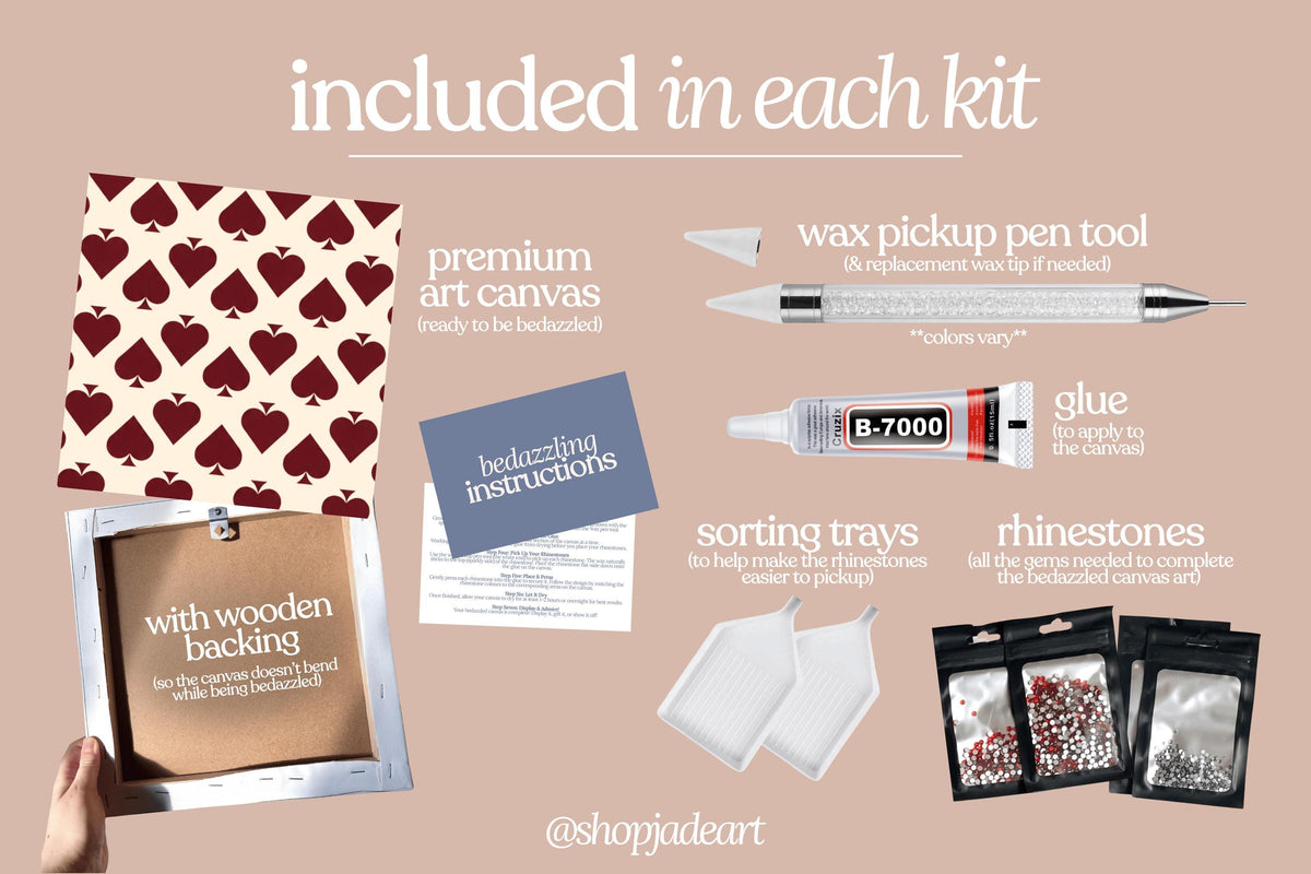 Spades Bedazzle Canvas Kit