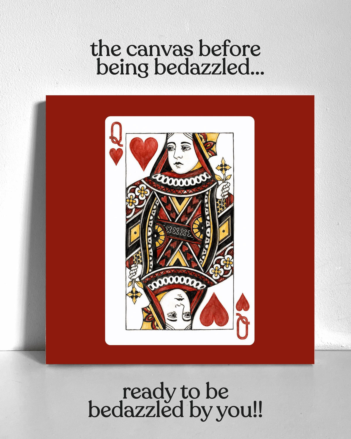 Queen of Hearts Bedazzle Canvas Kit