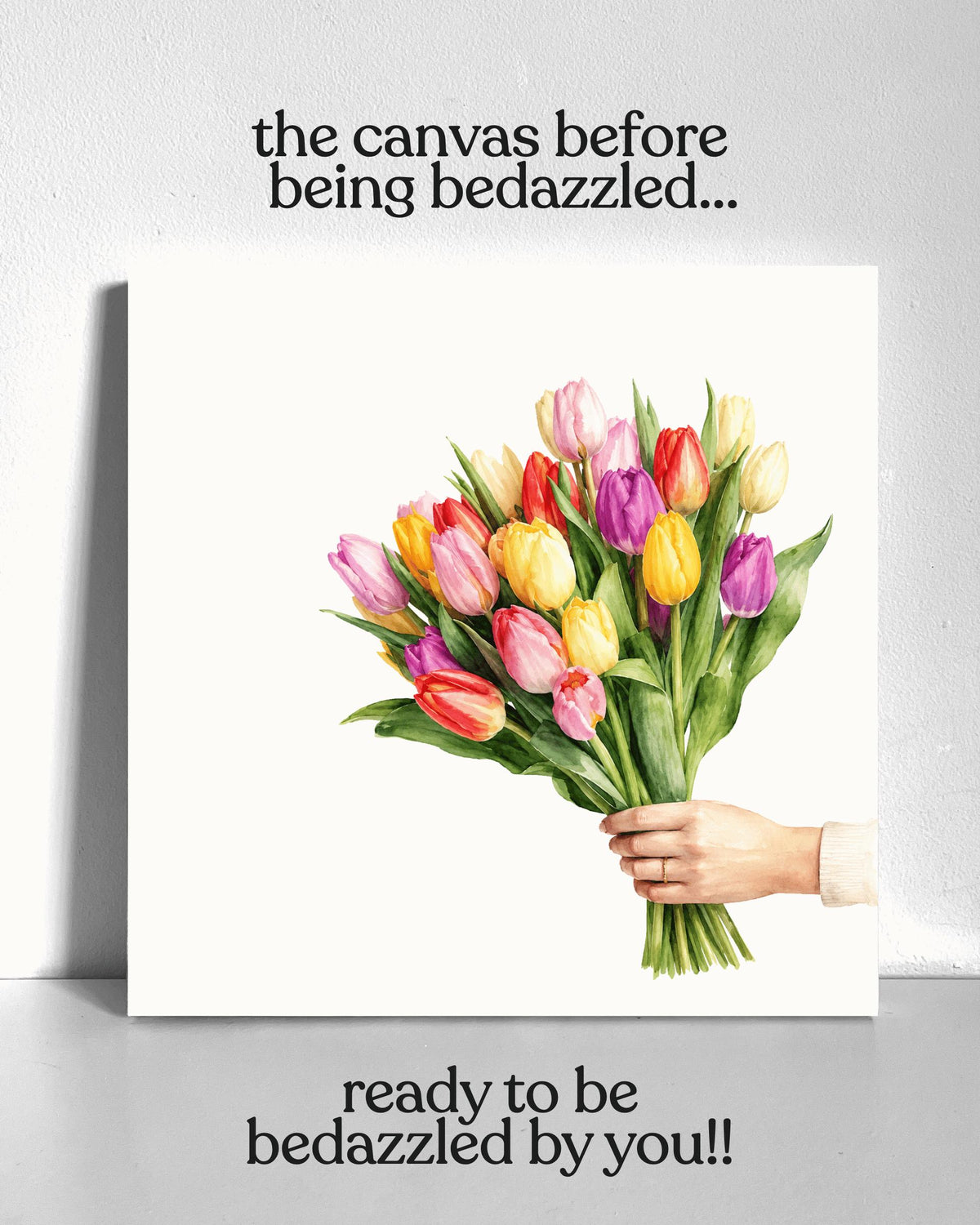 Tulip Bouquet Bedazzle Canvas Kit