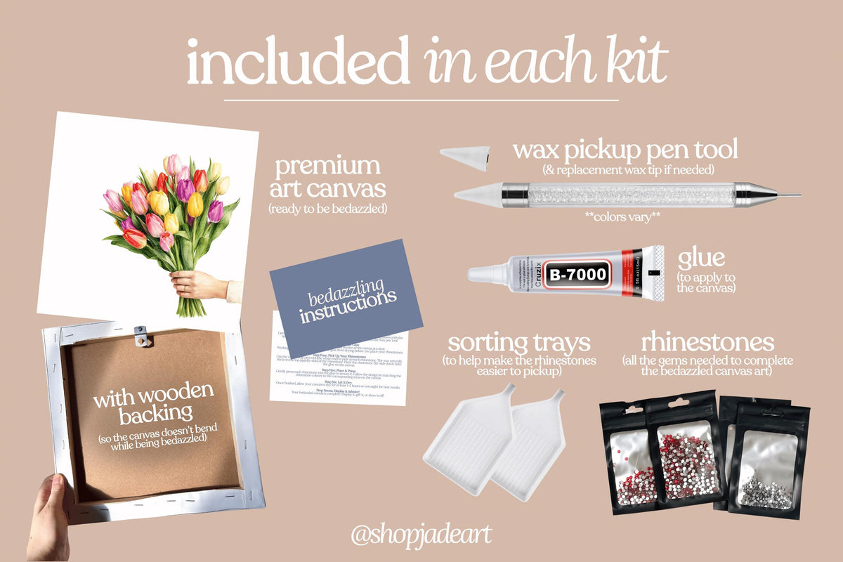 Tulip Bouquet Bedazzle Canvas Kit