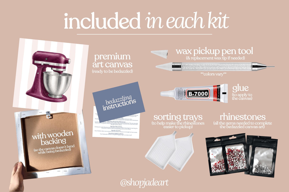 Plum Kitchen Mixer Bedazzle Canvas Kit