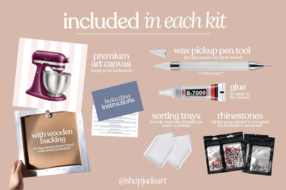 Plum Kitchen Mixer Bedazzle Canvas Kit